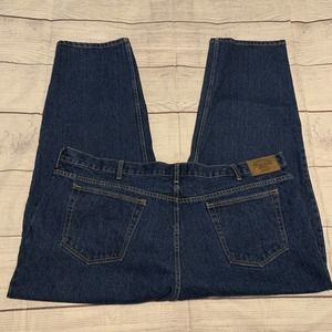 Cabelas Mens 48x30 Straight Leg Denim Blue Jeans